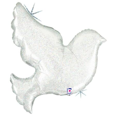 BETALLIC 34 in. Pearl White Dove Shape Balloon 68511